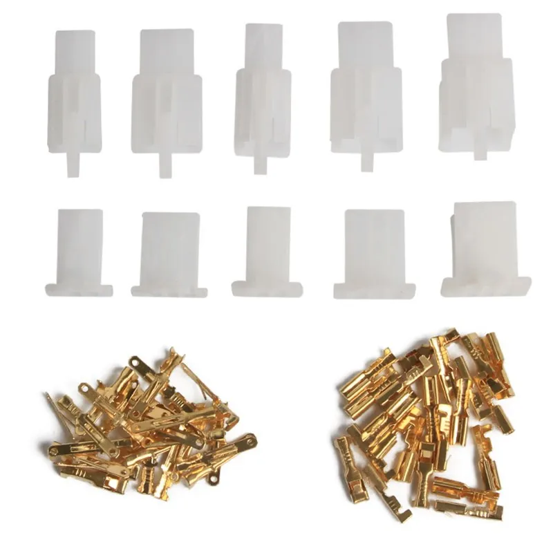 Motorcycle Car Electrical Connectors Terminal 2-8mm 2-3-4-6-9 Pin Wire 50 Set