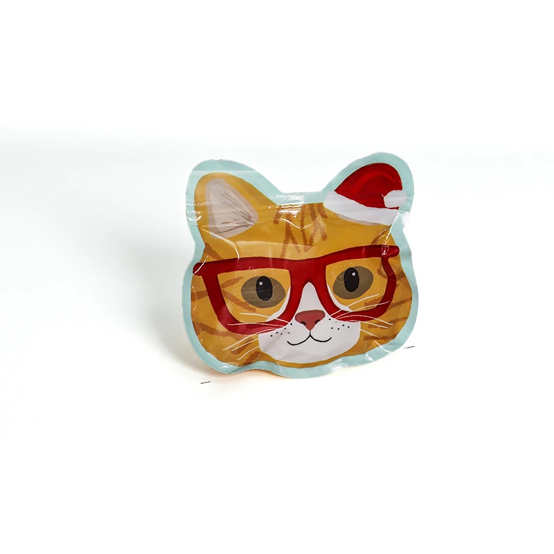 Customized irregular shaped candy dried fruit snack packaging bag with zipper