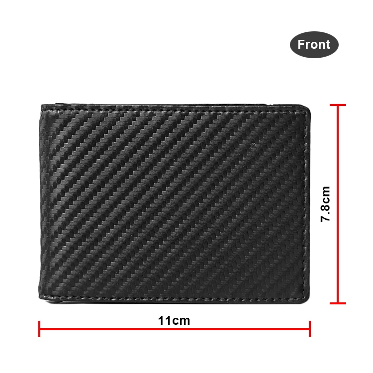 Best Selling Minimalist Carbon Fiber RFID Money Clip card holder microfiber men wallet with money