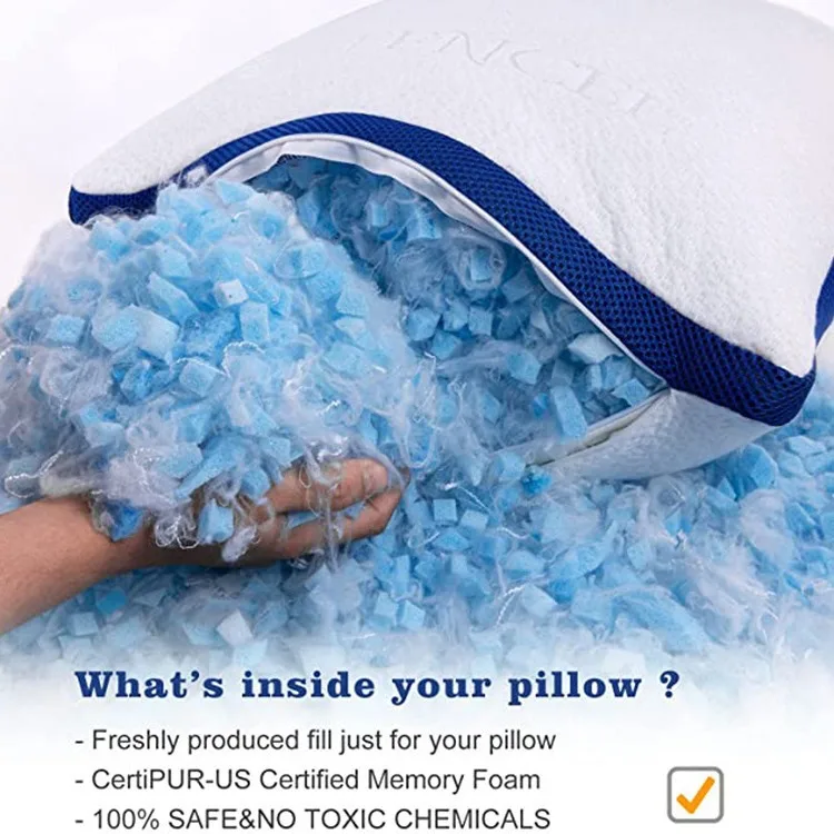 Factory direct supply pillow cross-border dormitory hotel processing custom pillow core broken memory foam filling