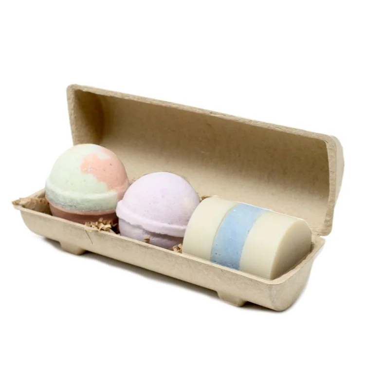 Bio Ecofriendly mold pulp dry pressing clamshell box for soap