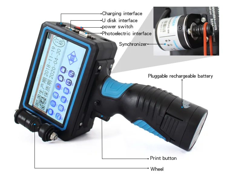 Портативный промышленный пластиковый пакет T980, Дата истечения срока годности, ручной струйный принтер TIJ