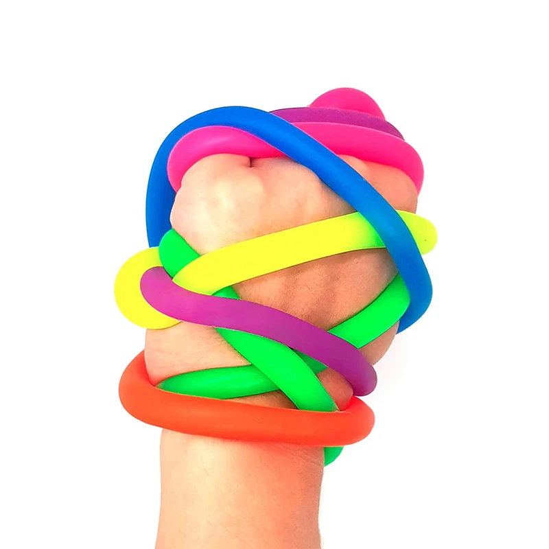 
Amazon Hot Sale Monkey Noodles Fidget Toys Strings Stretchy String Fidget 