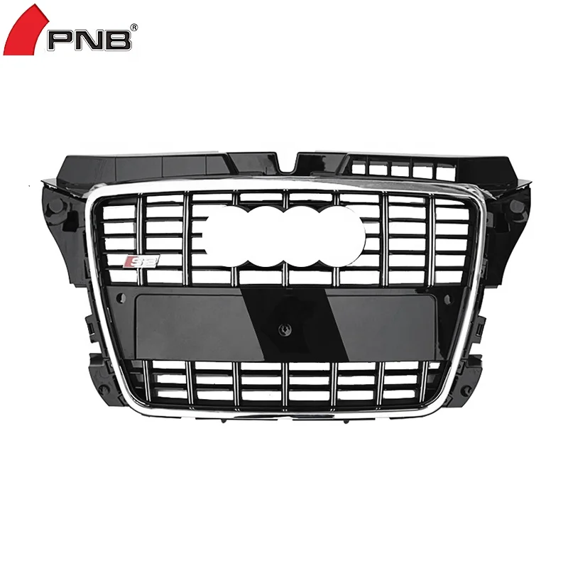 Drop shipping front S3 grill for Audi A3 8P grill 2008 2009 2010 2011 2012