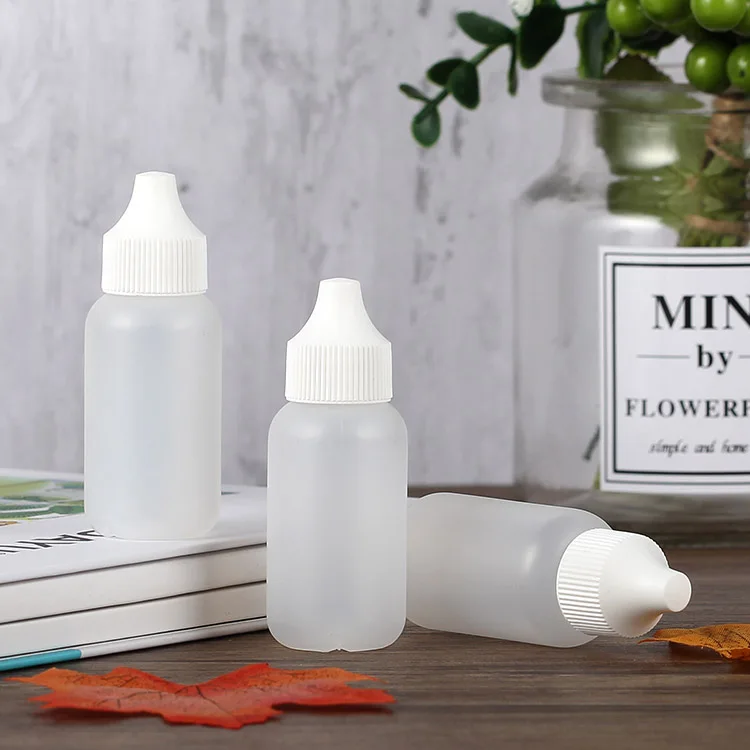 30ml Empty PE Squeezable Plastic Dropper Bottle for Wig Lace Glue  Airbrush Makeup Liquid Foundation
