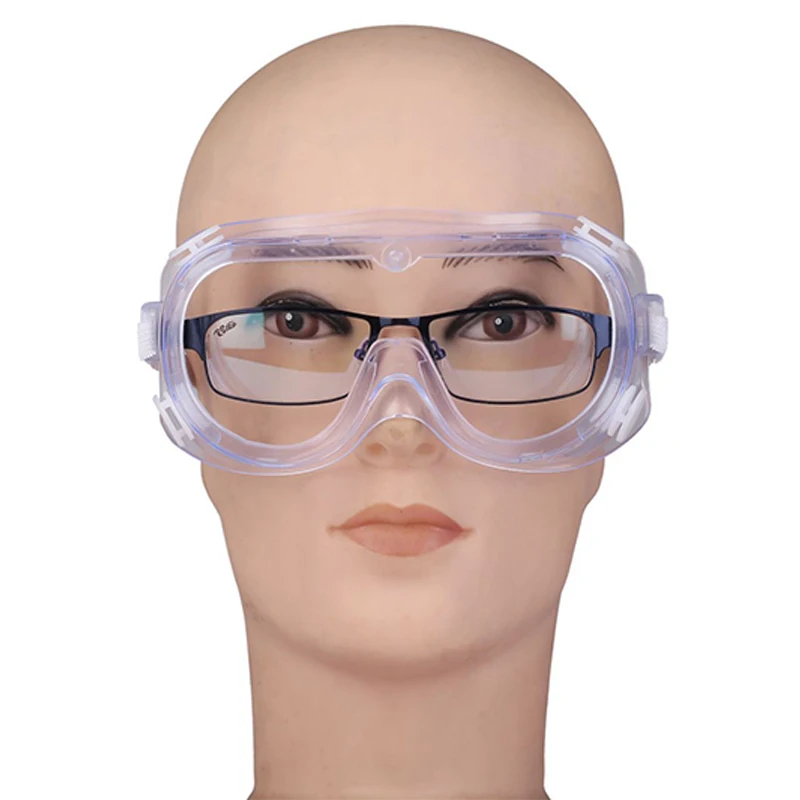 Protective PVC Fully Enclosed Safety Outdoor Glasses Night Vision Transparent Anti-Fog Clear Glasses