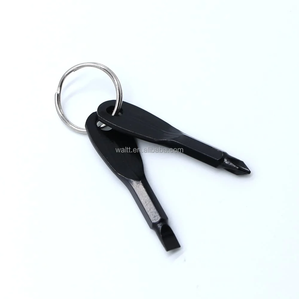 TURBOOST 2PCS Pocket Keychain Mini Screwdriver Tools Set