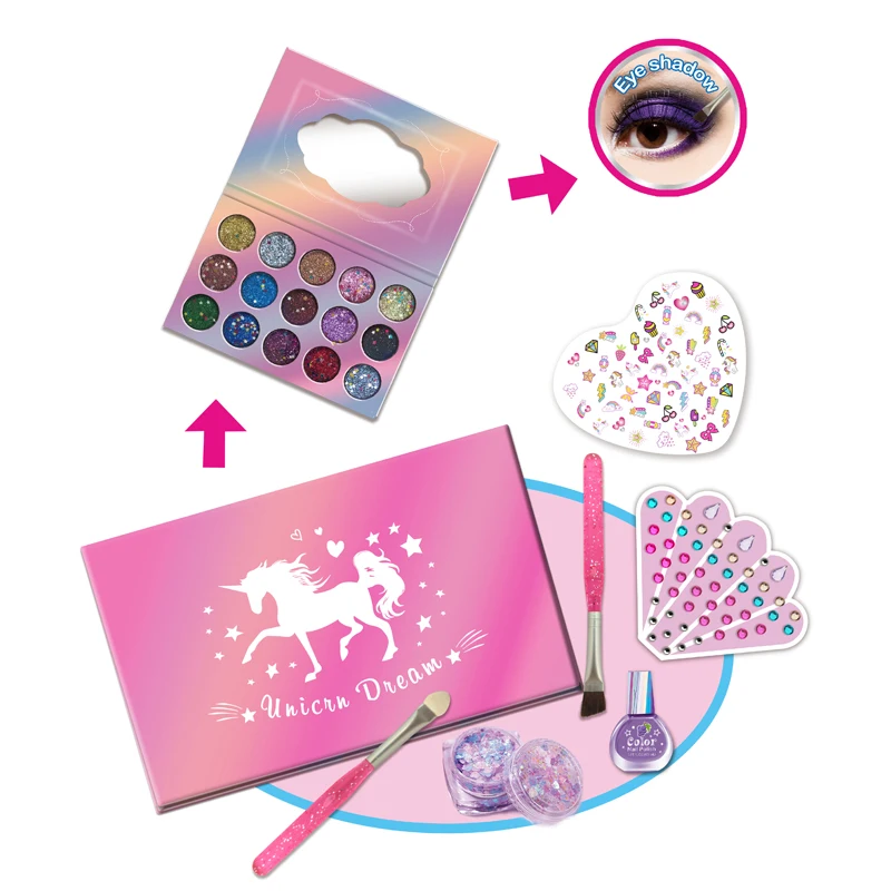 2022 Kids Children Young Girls easy to wash cosmetic Makeup