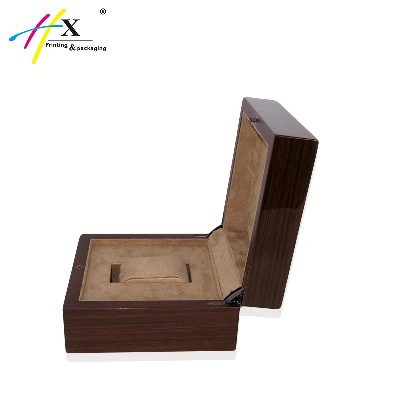 Высококачественная глянцевая коробка для часов, деревянная упаковочная коробка