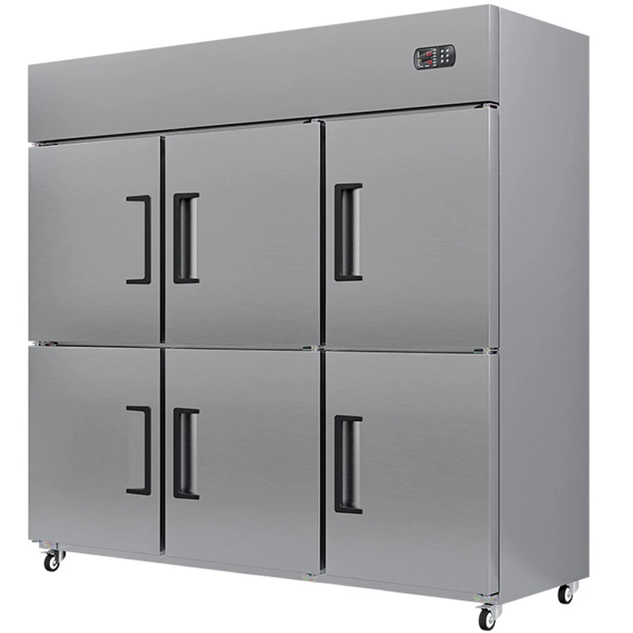 Wholesale commercial 6 doors deep stainless steel freezer chiller