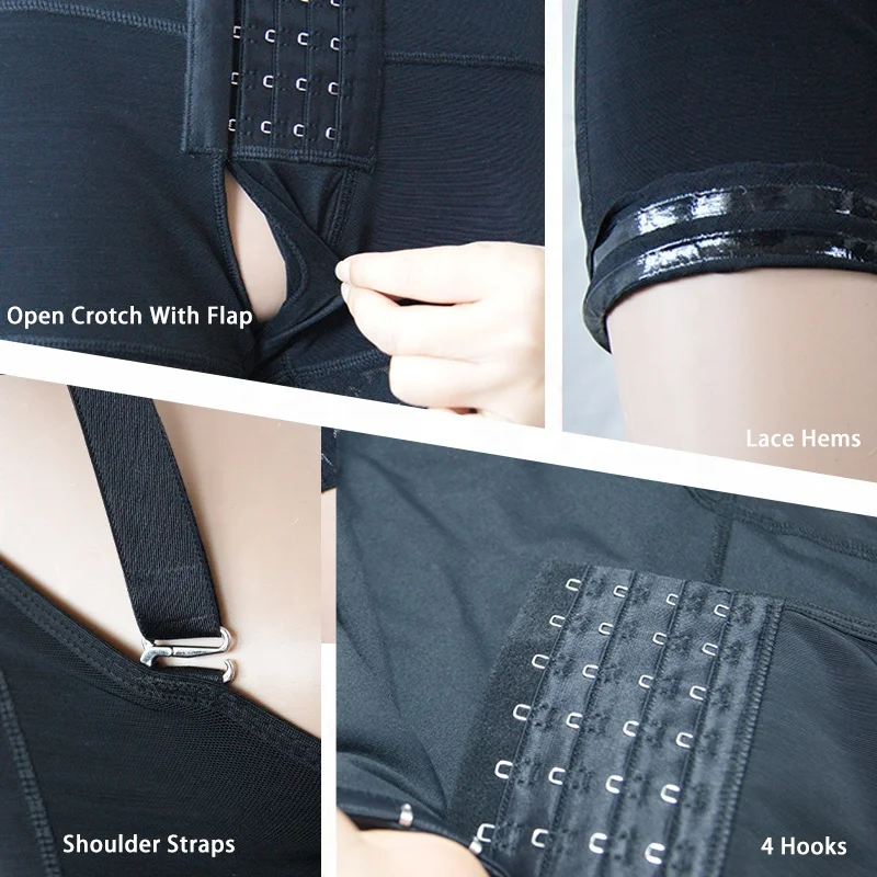 Private Label Women Shapers Fajas Sol Leon Postpartum Girdle Open Bust Butt Lifter Body Shaper Colombian Post Surgery Girdles