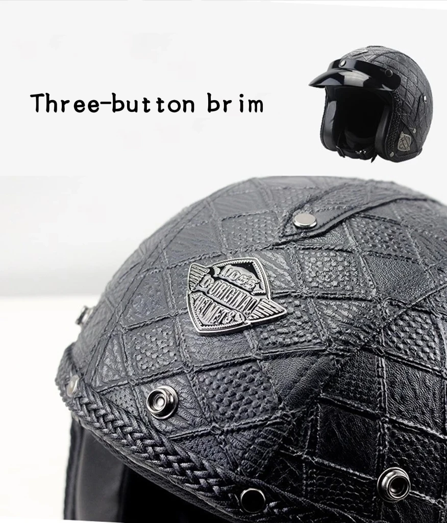 High Quality Outdoor Sports Bike Headpiece Open Face Vintage Safety Motorcycle Helmet