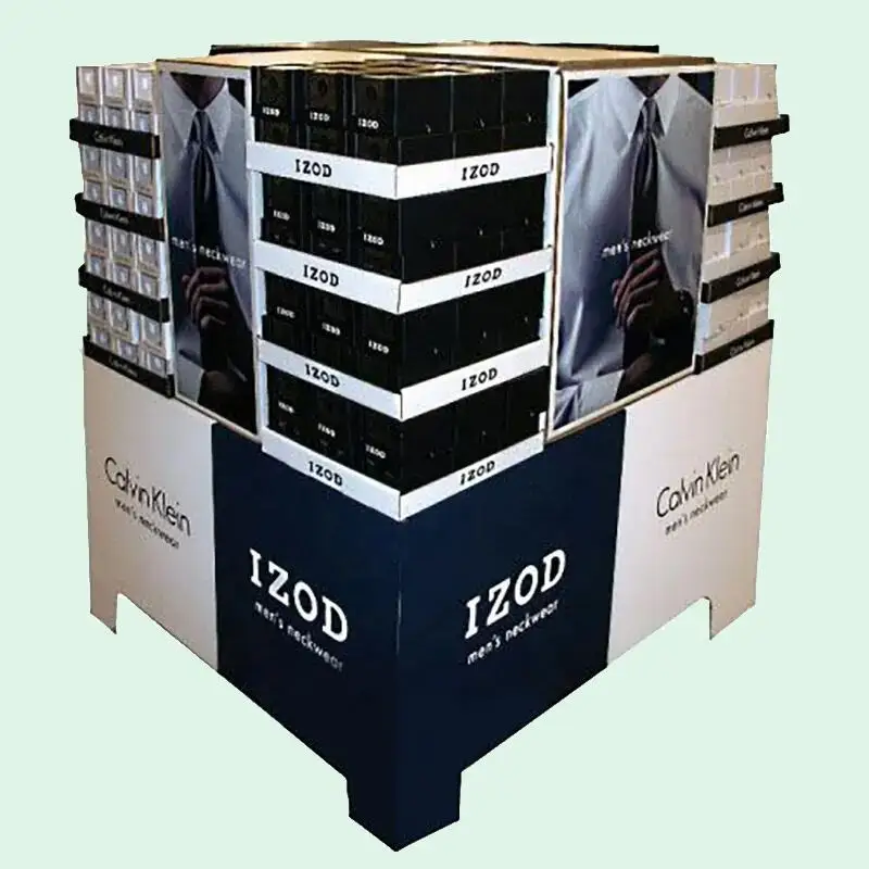 Supermarket Custom Commercial Men Clothing Racks Cloth Display Stand Cardboard Retail Clothing Display Bin