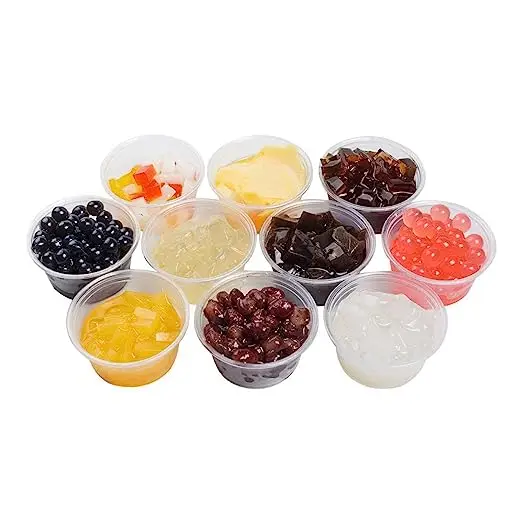 one-piece 2oz butter packaging biodegradable portion container round disposable pp plastic sauce cup with lid taste cup