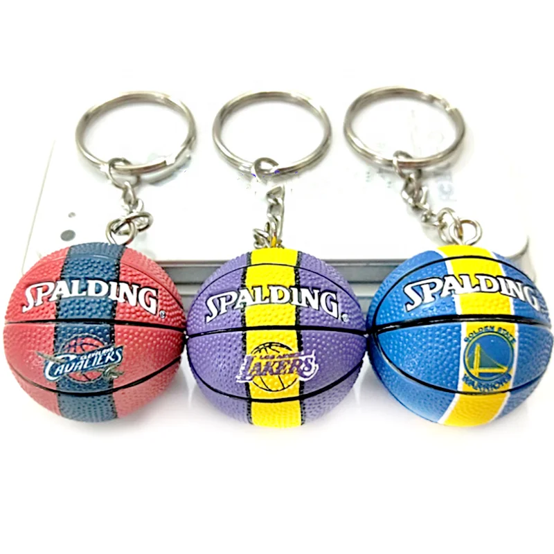 Personalized PVC PU Key Chain N B A Basketball Keychain with Team Logo for Basketball Fans Bag Pendant Gifts Souvenirs