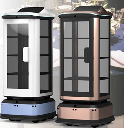 Intelligent meal delivery robot Hotel Delivery Robot. Delivery Service Robot,