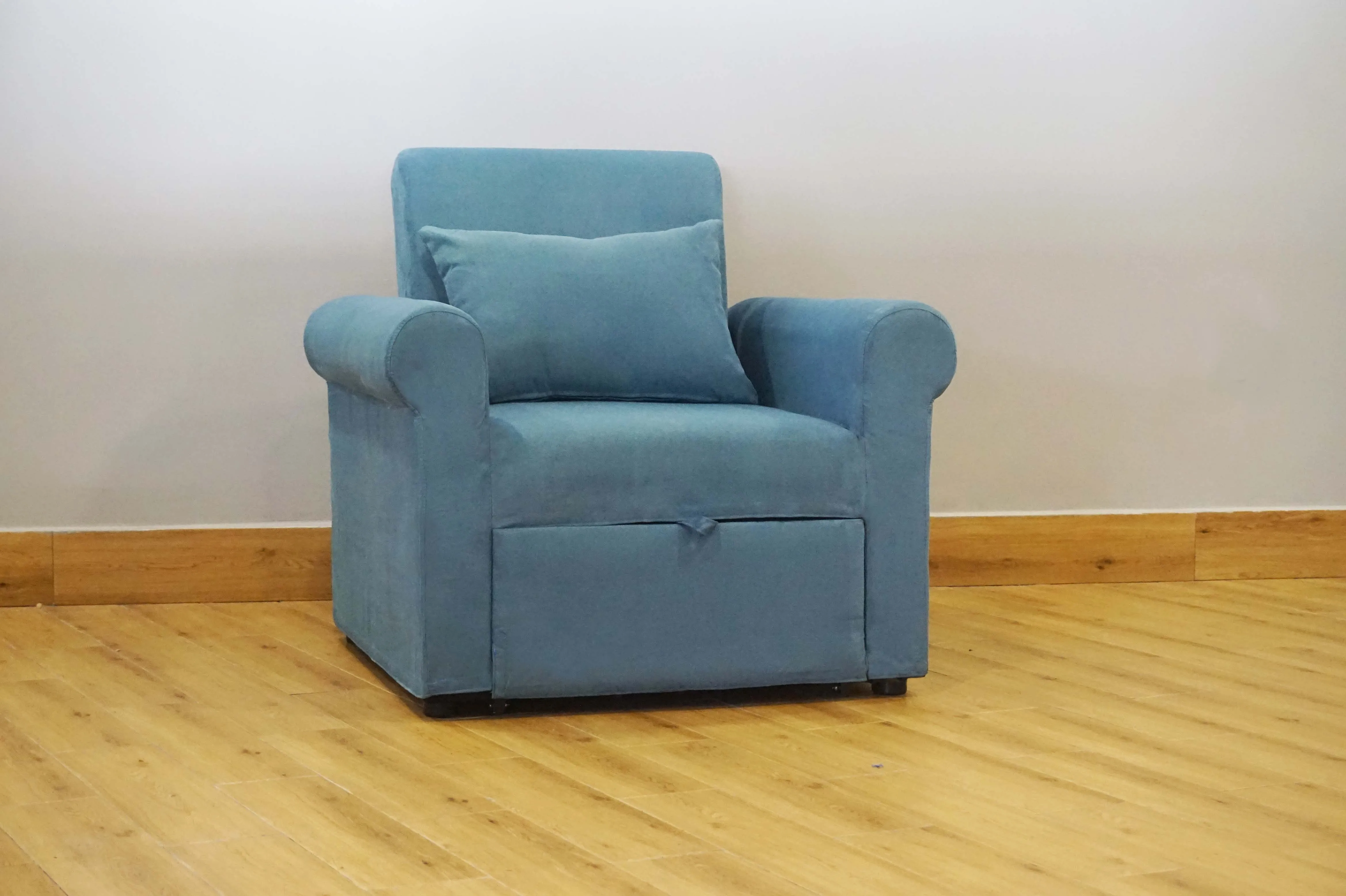 Hot Selling Modern Design Single Living Room Home Furniture Pull Out Single PU Leather Reclining Chair Sofa Bed Furniture