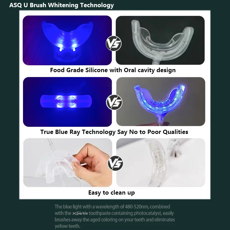 CE Certification waterproof auto whitening machine 360 degree u shape electric toothbrush tooth with removable head