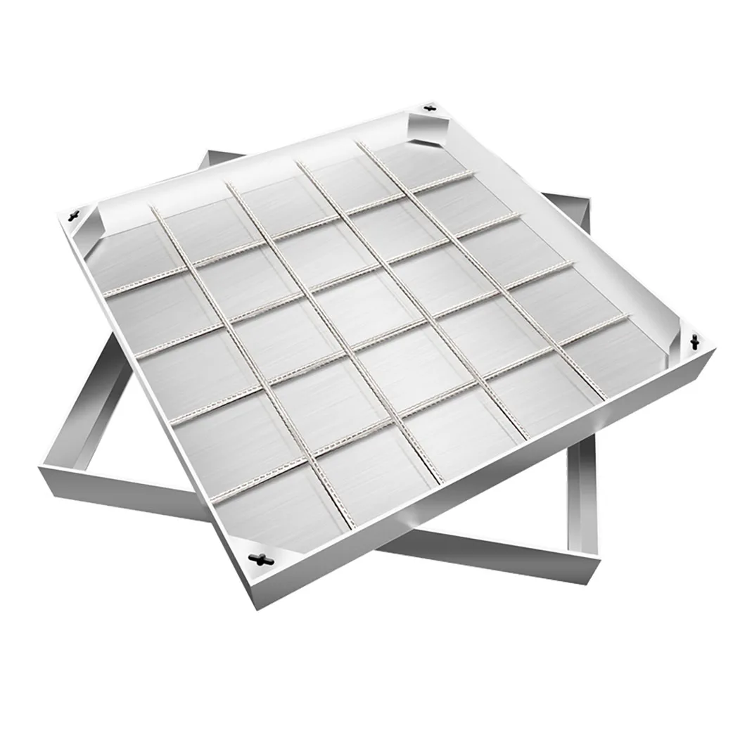 Square Invisible Sewer Manhole Cover Stainless Steel Manhole Cover Square Septic Tank Manhole Cover