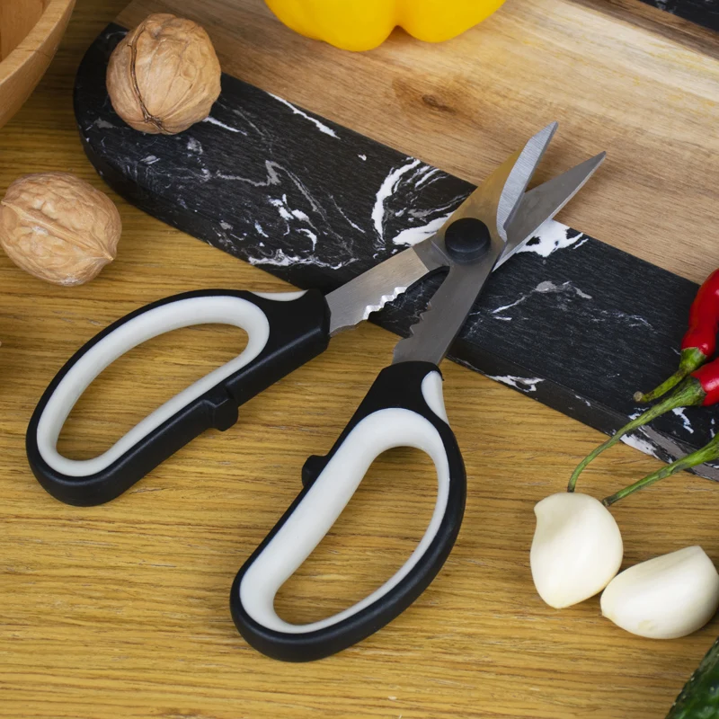 Premium Stainless Steel Kitchen Shears with Sharp Blade and Non-slip Handle Multi Purpose Kitchen Scissors for Chicken Fish Meat