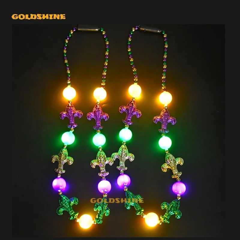 Gift Novelty Party Flashing Supplies Christmas Led Light Up Necklace Glowing Party Decorations Toys Flashing Party Necklace