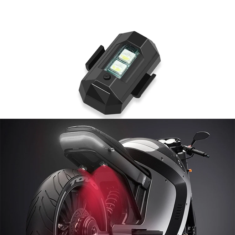 Motorcycle Lighting System USB Wireless Mini 7 Colors Led Aircraft Strobe Lights for Warning Flashing Turn Signal