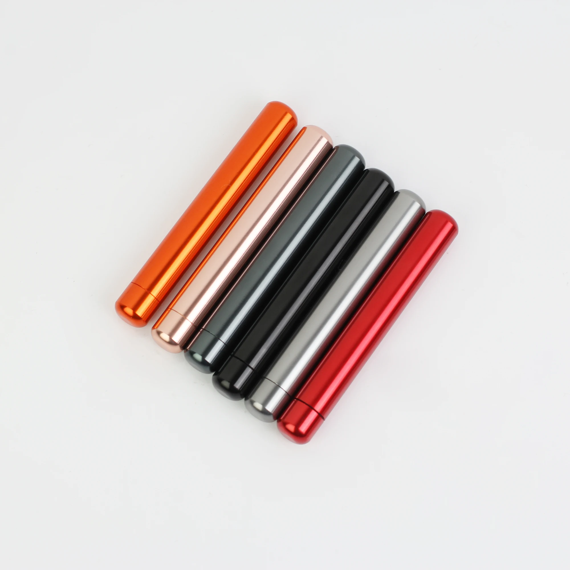 Single metal Aluminum portable cigar tube packaging travel tube