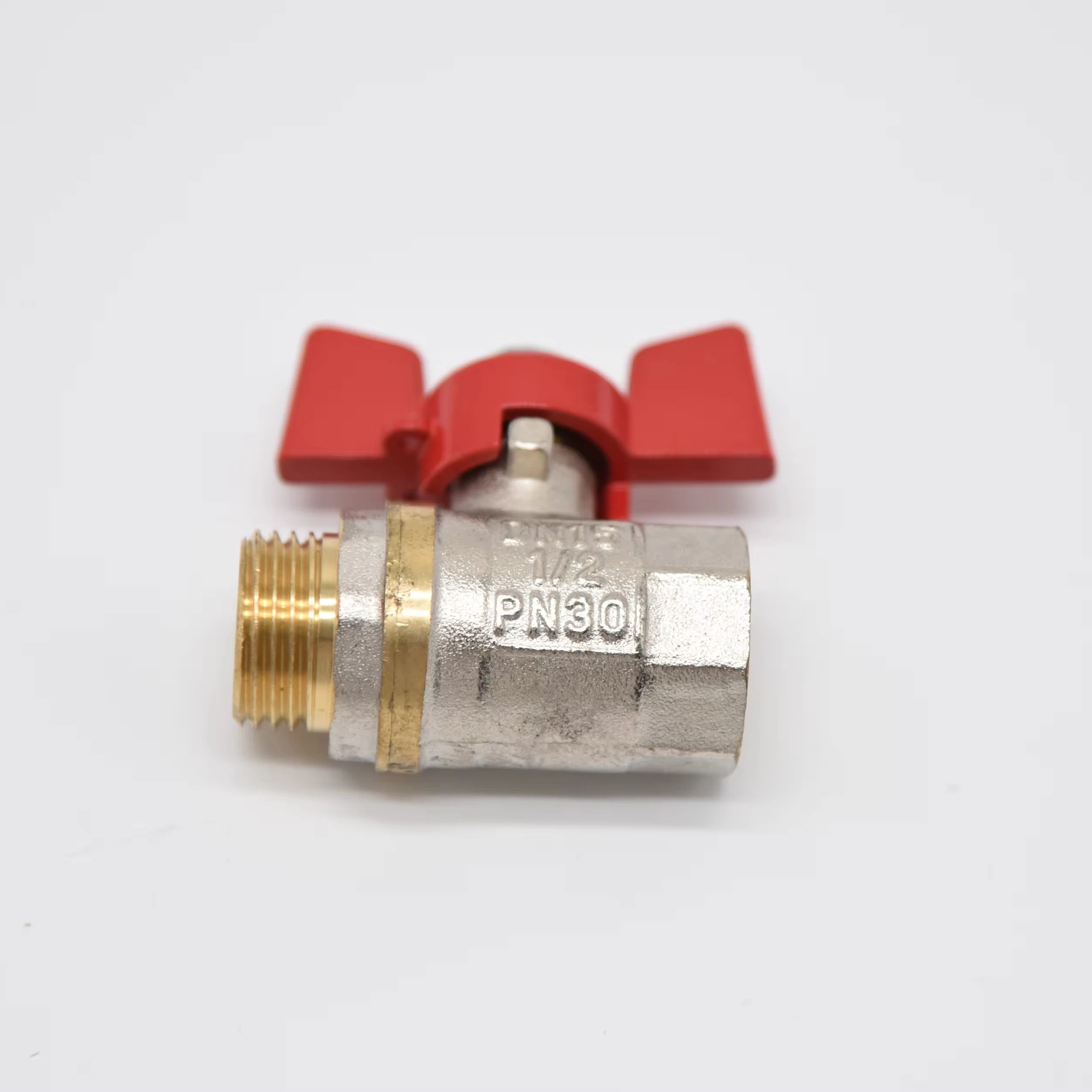 Wholesale and retail Internal and external thread butterfly ball valve with manual water meter with valve control