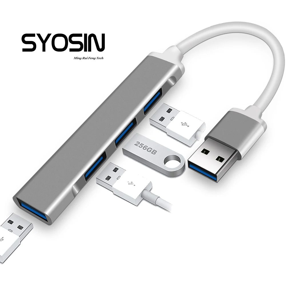 2021 в наличии 4 порта USB Hub 4 в 1 USB C 3,0 док-станция для ноутбука 2,0 для ПК клавиатура мышь компьютерные аксессуары
