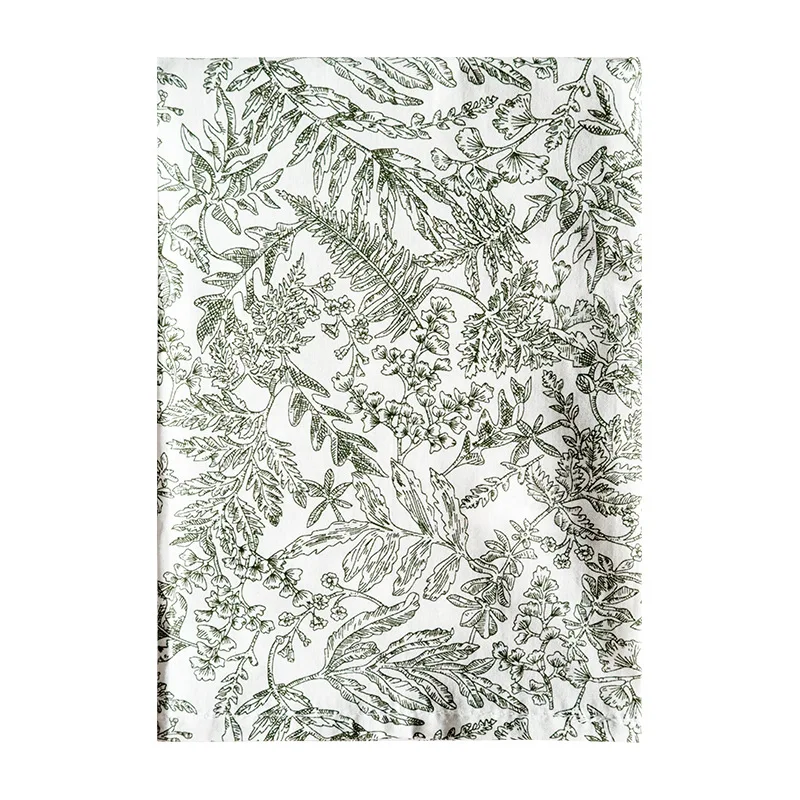 Custom Digital Printed 100% Cotton Linen Kitchen Towel Floral Woven Dish Tea Towel for Home Use Flour Sack Cloth for Cleaning