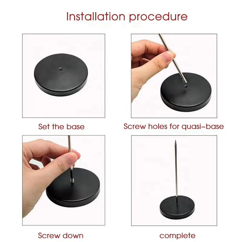 Sturdy And Durable Silver Color Stainless Steel Paper Memo Holder Bill Holder For Restaurant