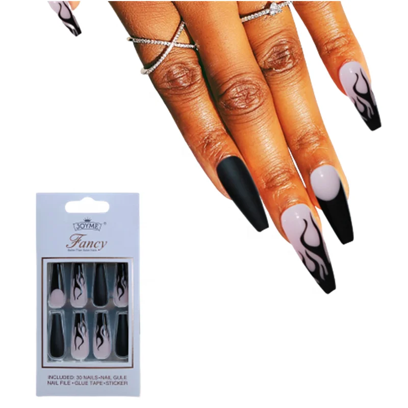 30 PCS ABS False Fake Nails Tips Set Wholesale Press On Nails Artificial Fingernails For Women
