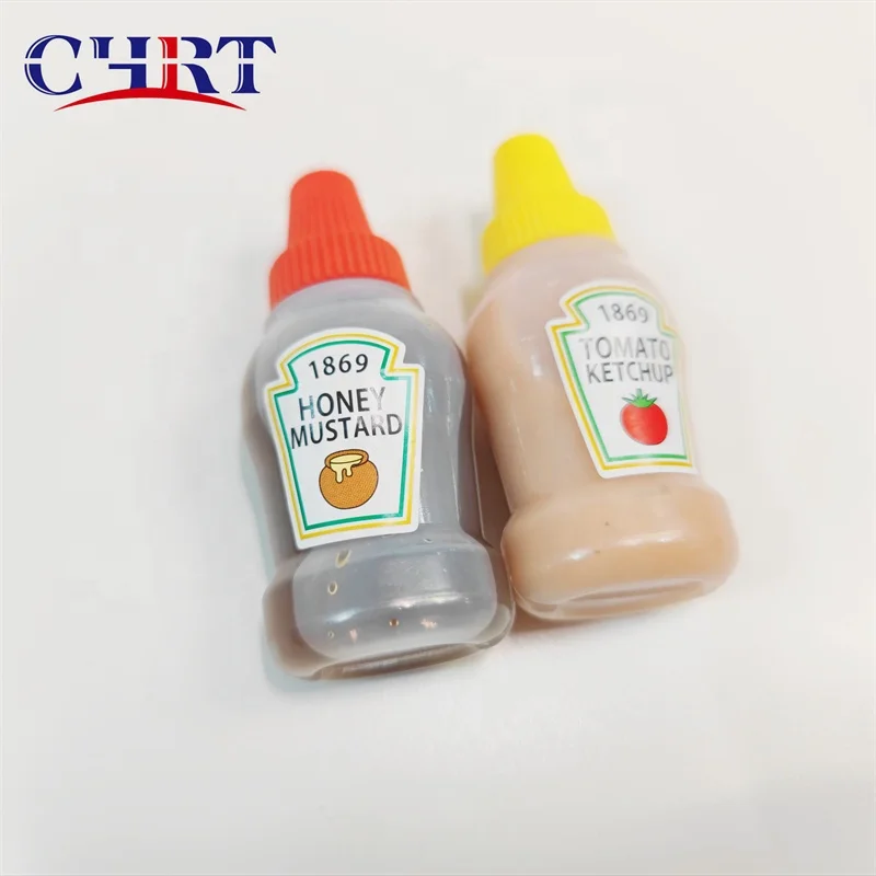 Прозрачная безопасная полиэтиленовая бутылка CHRT вкусная для томатного кетчупа соуса 25 мл мини-бутылка меда горчицы