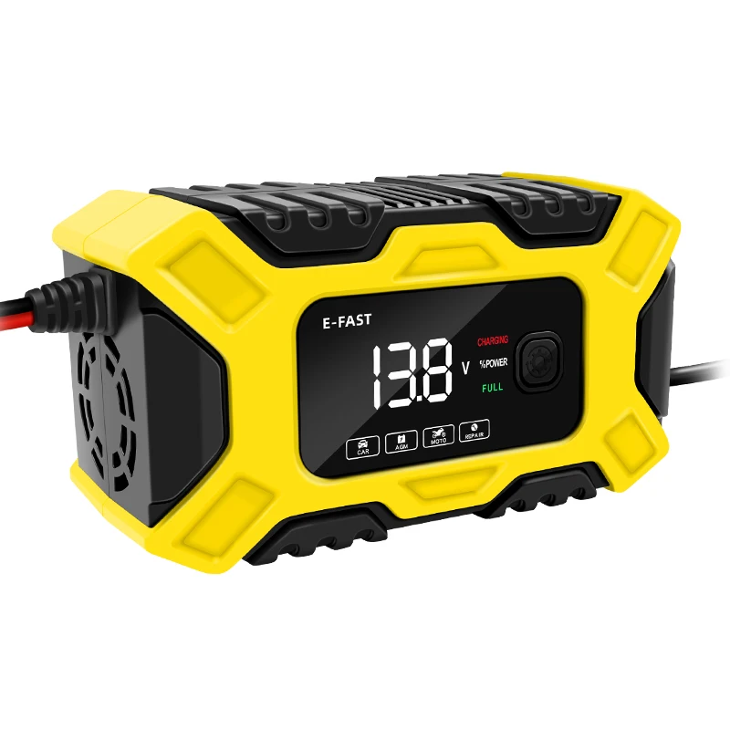 Hot Sale Automatic 12 volt battery charger 6A Smart Car Motorcycle Pulse Repair Battery Charger for GEL AGM Lead Acid Battery