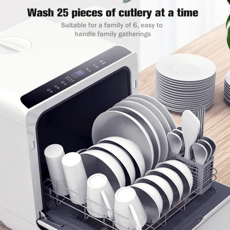 Automatic Dishwasher Machine Desktop Table Top Kitchen Dishes Countertop Dishwasher for Household