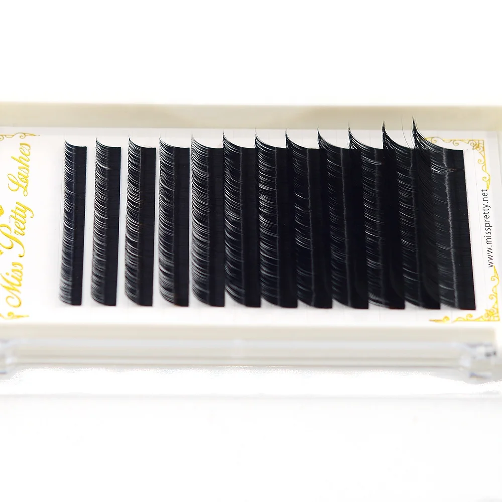  Private Label J B C D L Curl Synthetic Mink Individual Lash Extension Eyelashes with Package