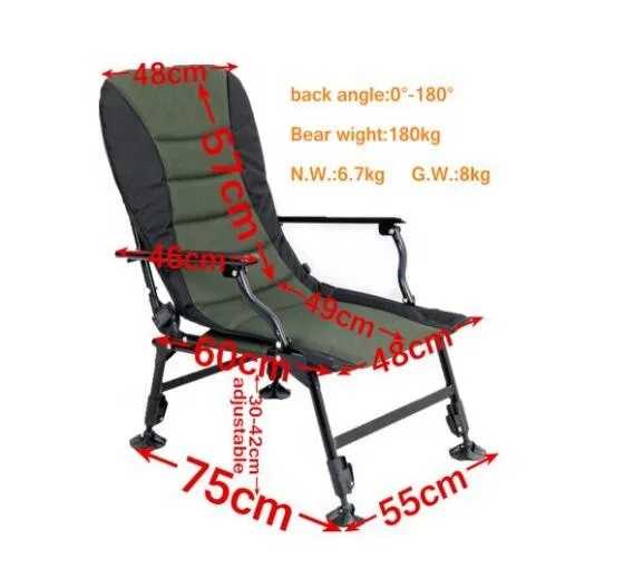 
Professional comfortable Folding Camping Chair carp fishing tackle outdoor lounge leisure chair 