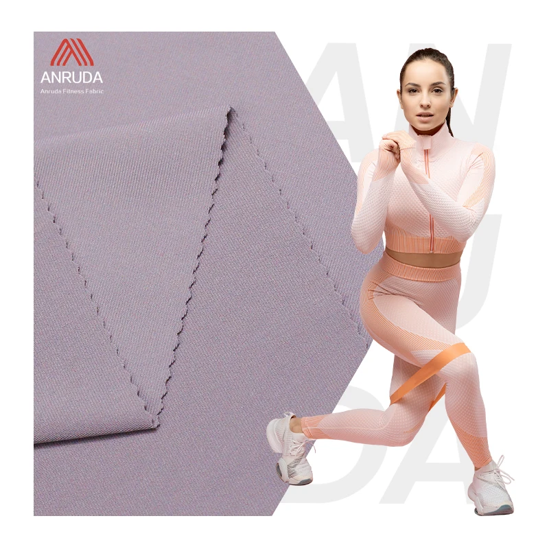 Breathable men activvewear shirts nylon women yoga wear pants wrap plain textured stretch elastane spandex fabric