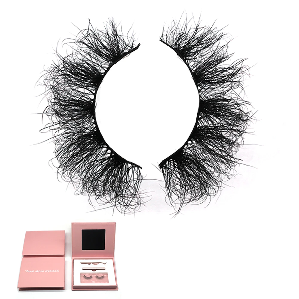  Z006-665 wholesale fluffy wispy 25 mm 3d mink luxury eyelashes and packaging vendor 3