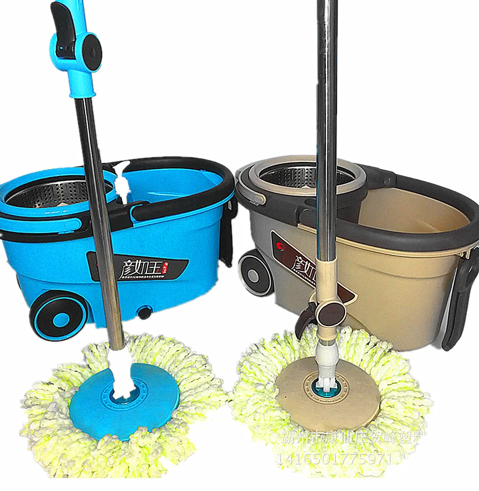 Promotional hot sale detachable washing magic 360 mop floor cleaner mop microfiber refills stainless pole with big wheels