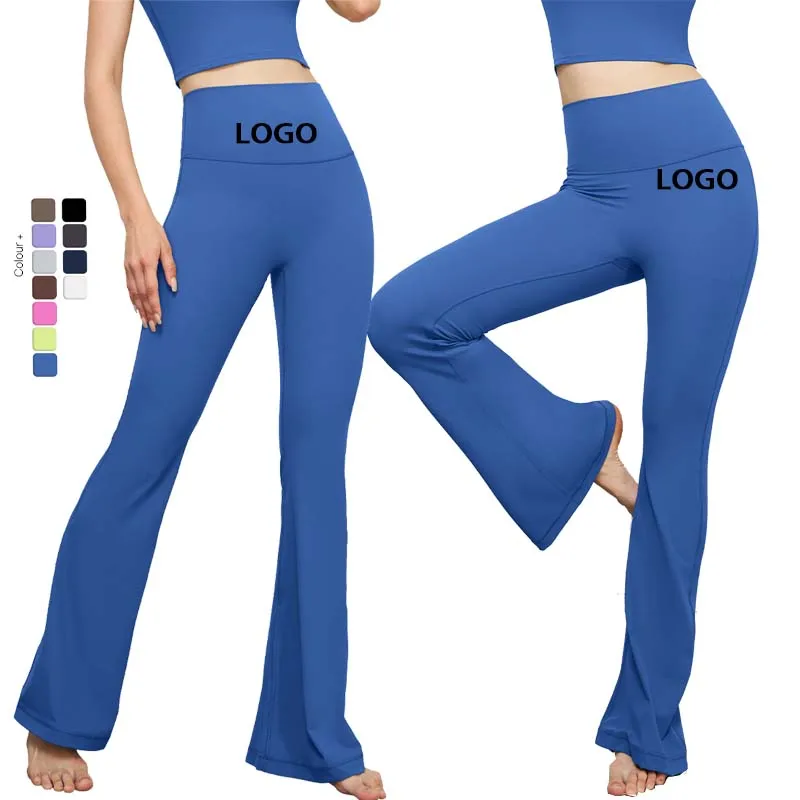 Wholesale Wide Leg Yoga Pants for Women Thin Stretch Pants Flare Trousers High Waist Casual Tights Yoga Leggings