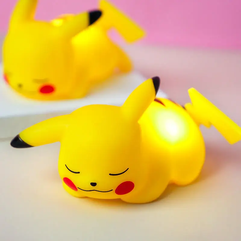 LED Night Light Touch Switch Control Cartoon Bedside Lamp Pikachu Kids Night Lights For Bedroom Home Decoration Table Lamp