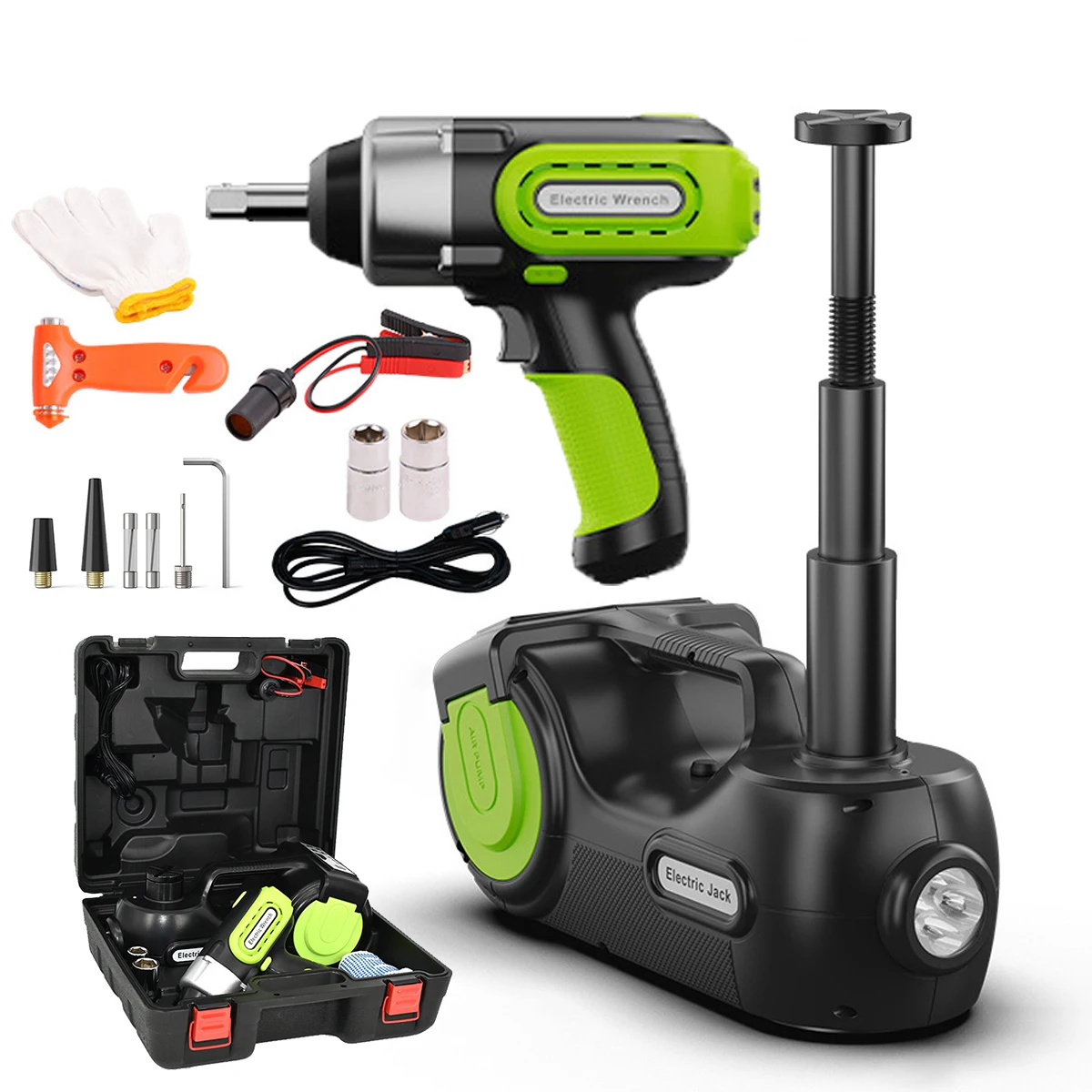 3-in-1 tyre car body repair jack power universal portable 5 ton 12v dc kit 3 in 1 electric hydraulic car jack