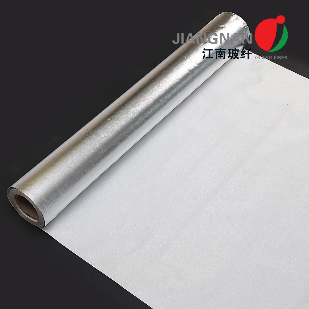 Fireproof Aluminum Backed Fiberglass Cloth Aluminum Foil Fiberglass Cloth 430gsm