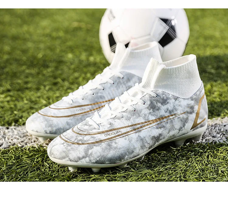 Manufacturing Customize Wholesale High Top Turf Tf Cheap Football Boots Shoes Soccer Cleats For Men