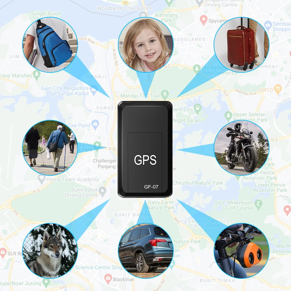 GF-07 Mini GPS Tracker Small Tiny Gps Tracker for Vehicles Car Kids Gps Tracker for Motorcycles GSM SIM Card Tracking Device