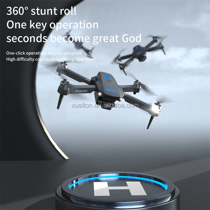 E88 max drone 4k 5.5 inch dual camera photo video optical flow positioning gps long range WiFi Mini drone with camera Drones