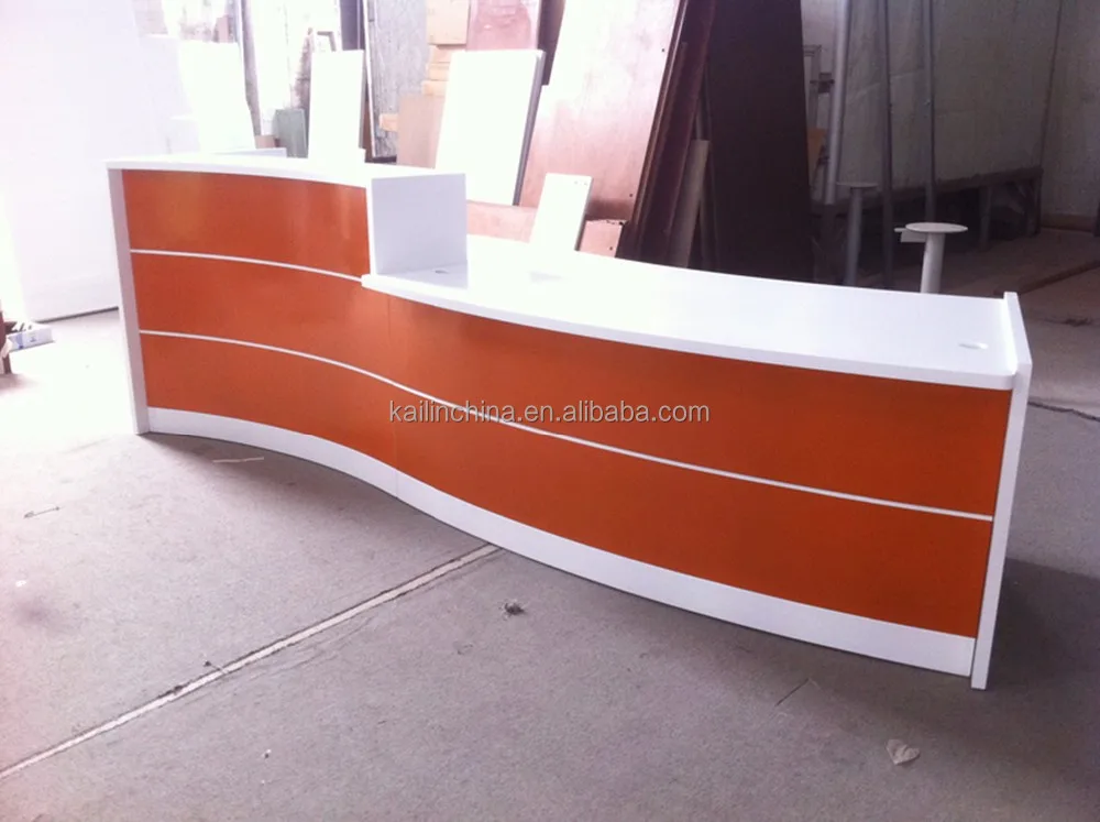 KL-RT006 современная офисная мебель зеленый материал индивидуальное поо Прямая поставка с завода шпон офис компьютерный стол офисные передний счетчик