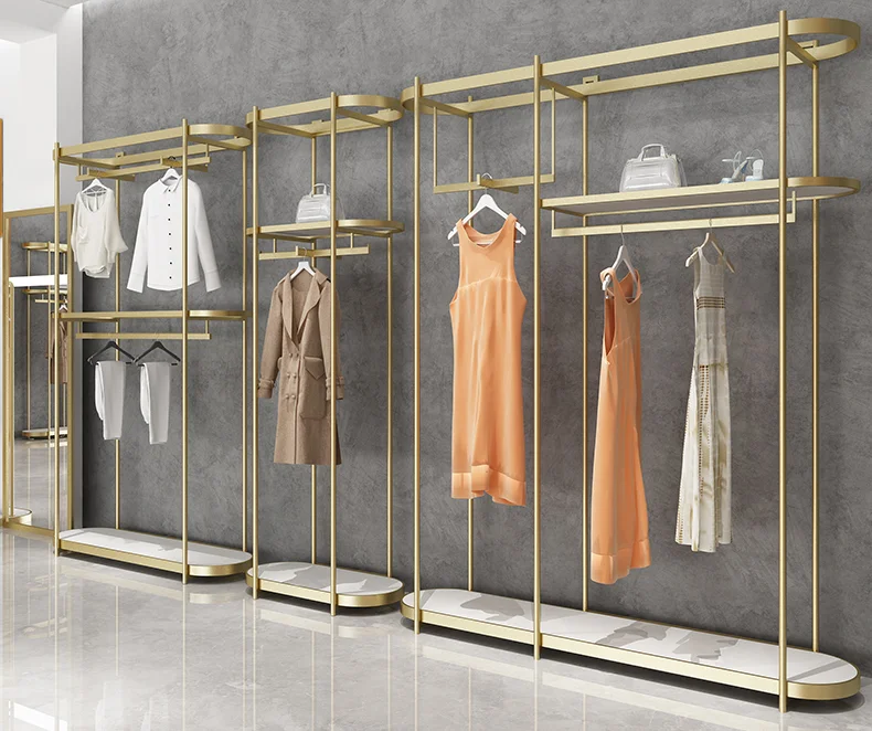 Boutique Clothing Store Display stand Decoration Metal Rack for Clothes Shop