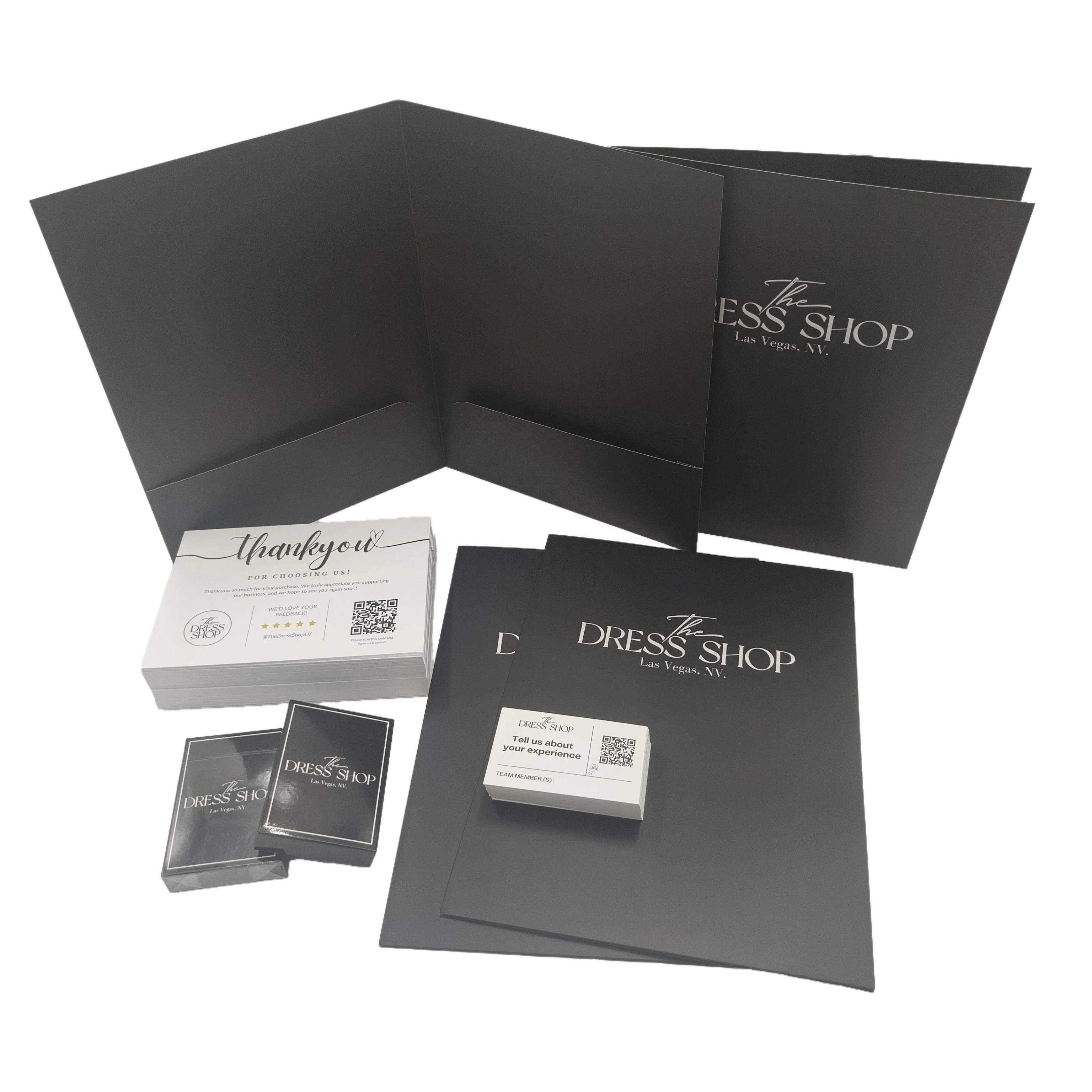 Custom A4 presentation folders and thank you cards with logo printing cheap price business cards